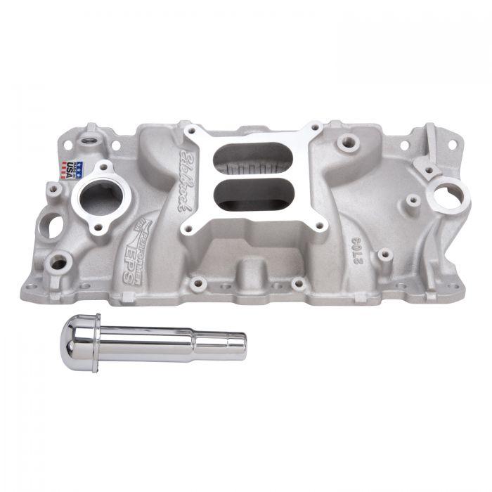 Edelbrock 2703 Performer EPS Intake Manifold W/ Oil Fill Tube For 1955-86 Small-Block Chevy
