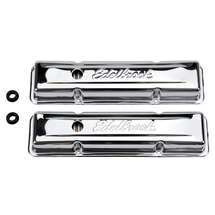 Edelbrock 4449 Signature Series Valve Covers For Chevrolet 262-262-400 '59-'86