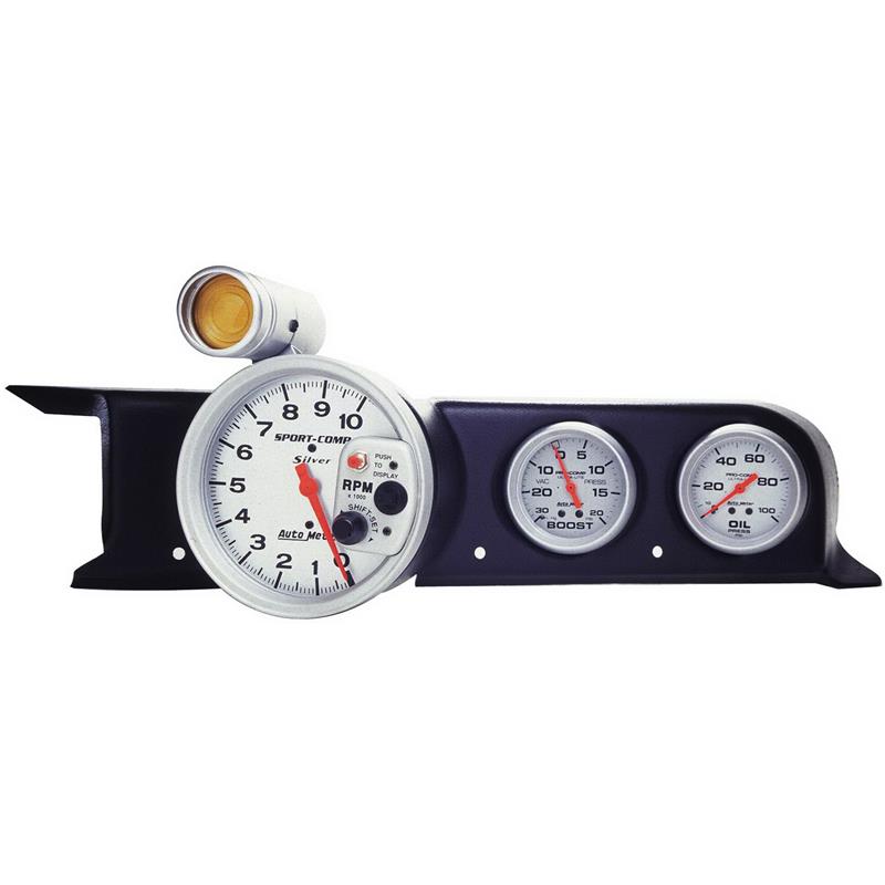 DASH TOP, TRIPLE, (5" PEDESTAL TACH, 2-5/8"X2), MUSTANG 87-93 FOX