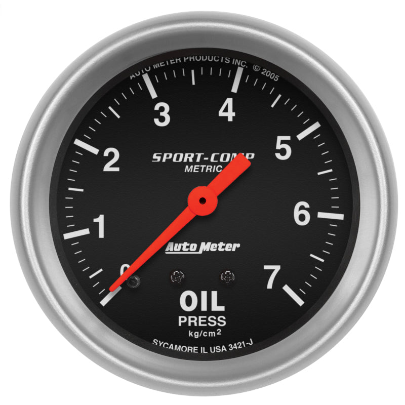 2-5/8" OIL PRESSURE, 0-7 KG/CM2, SPORT-COMP