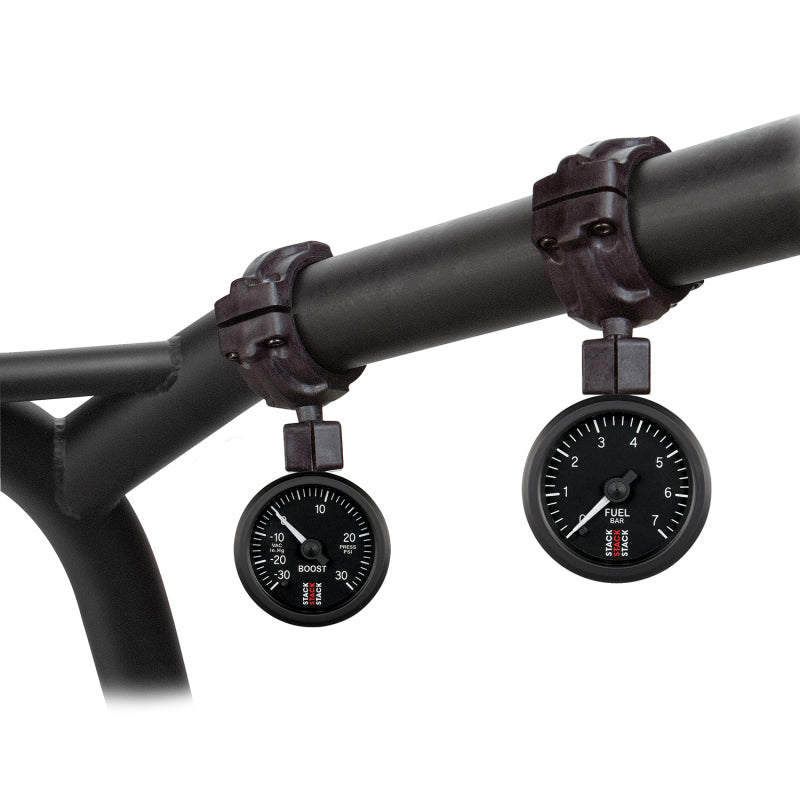 GAUGE MOUNT, ROLL BAR, FOR 40MM DIA. ROLL CAGE, FITS 52MM GAUGE