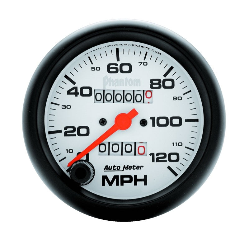 3-3/8" SPEEDOMETER, 0-120 MPH, PHANTOM