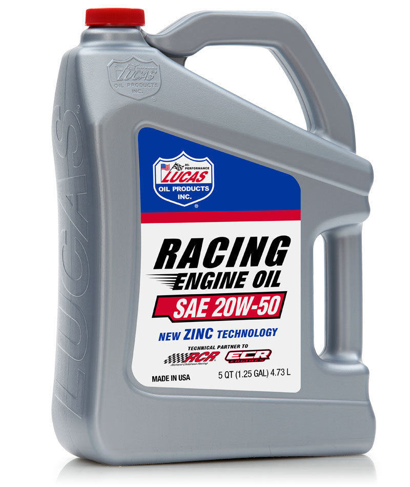 Lucas Oil 10621 Racing Only Motor Oil SAE 20W-50 - 5 Quart