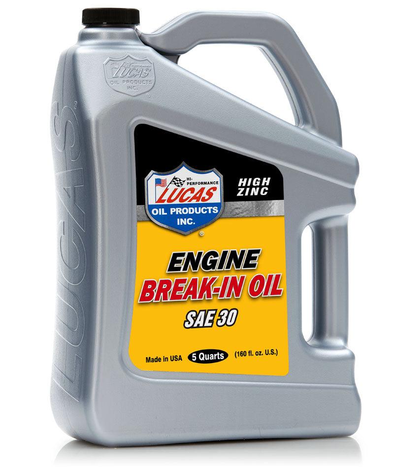 Lucas Oil 10631 High Zinc Engine Break-In Oil SAE 30 - 5 Quart