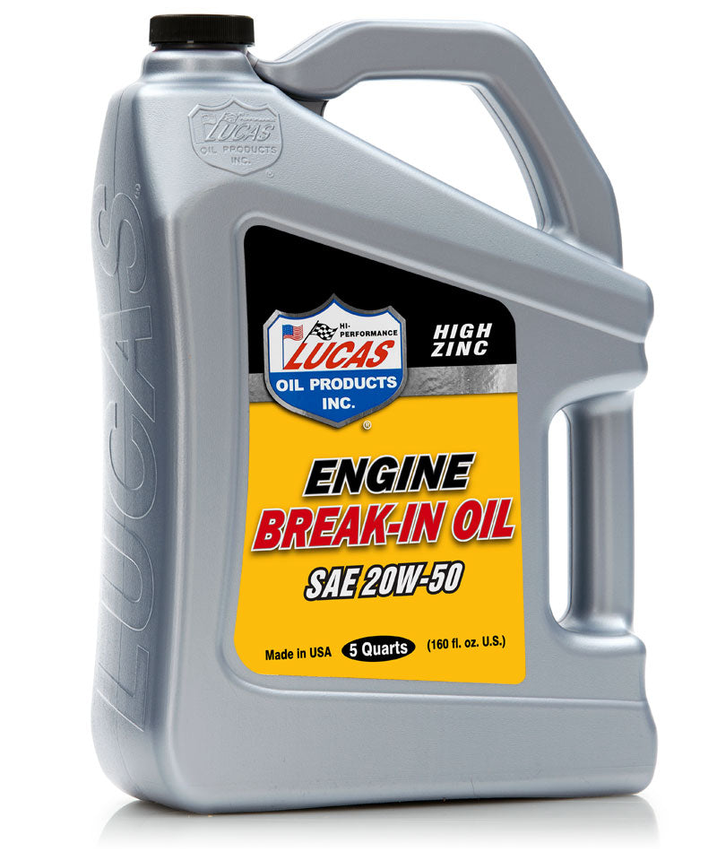 Lucas Oil 10636 High Zinc Engine Break-In Oil SAE 20W-50 - 5 Quart