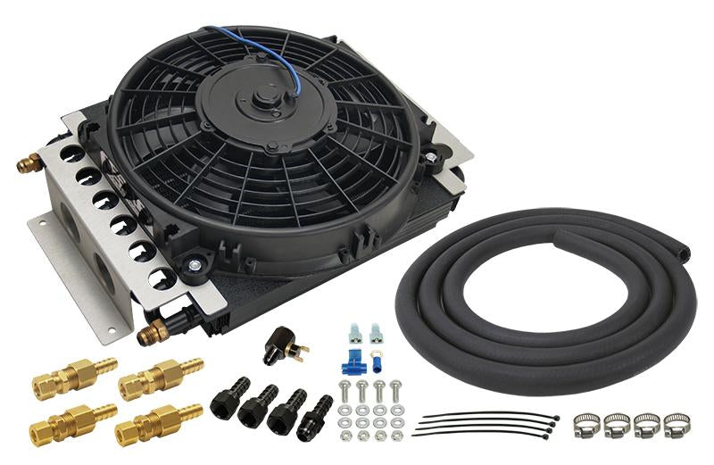 Derale 13900 16 Pass Electra-Cool Remote Transmission Cooler Kit, -6AN Inlets