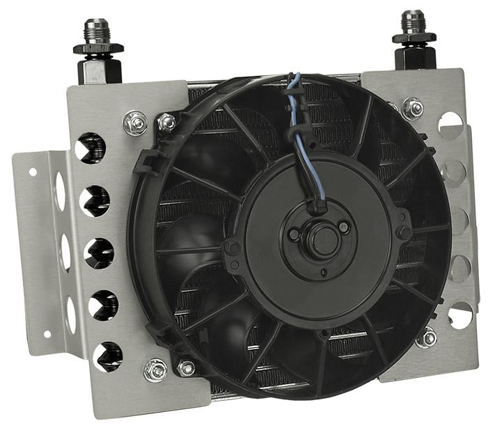Derale 13950 15 Row Cool Plate & Fin Remote Transmission Cooler Kit, -6AN