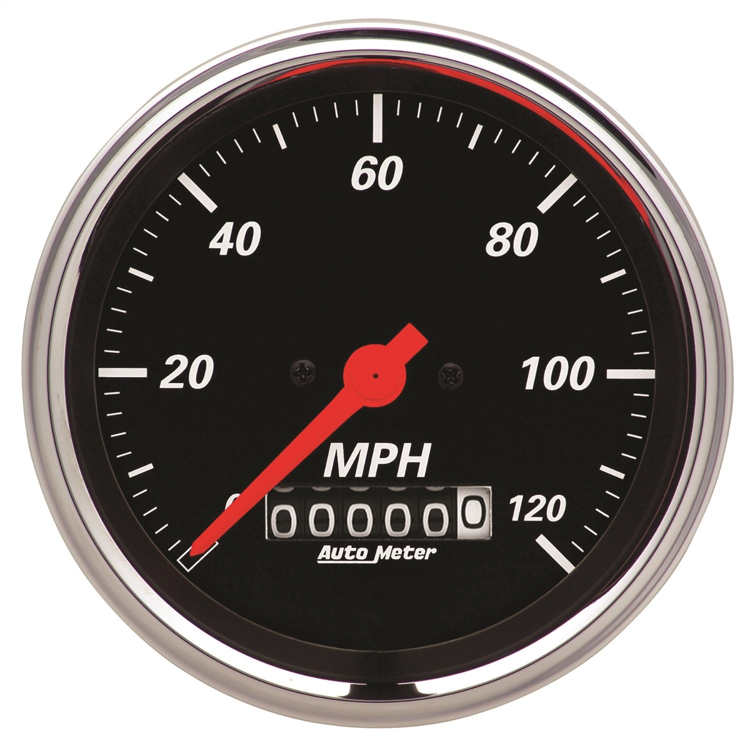 3-3/8" SPEEDOMETER, 0-120 MPH, DESIGNER BLACK