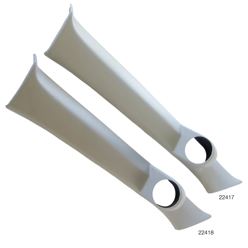 A-PILLAR, FULL, SINGLE, 2-5/8", LT. GRAY, HONDA CIVIC (2DR.) 92-95 EG