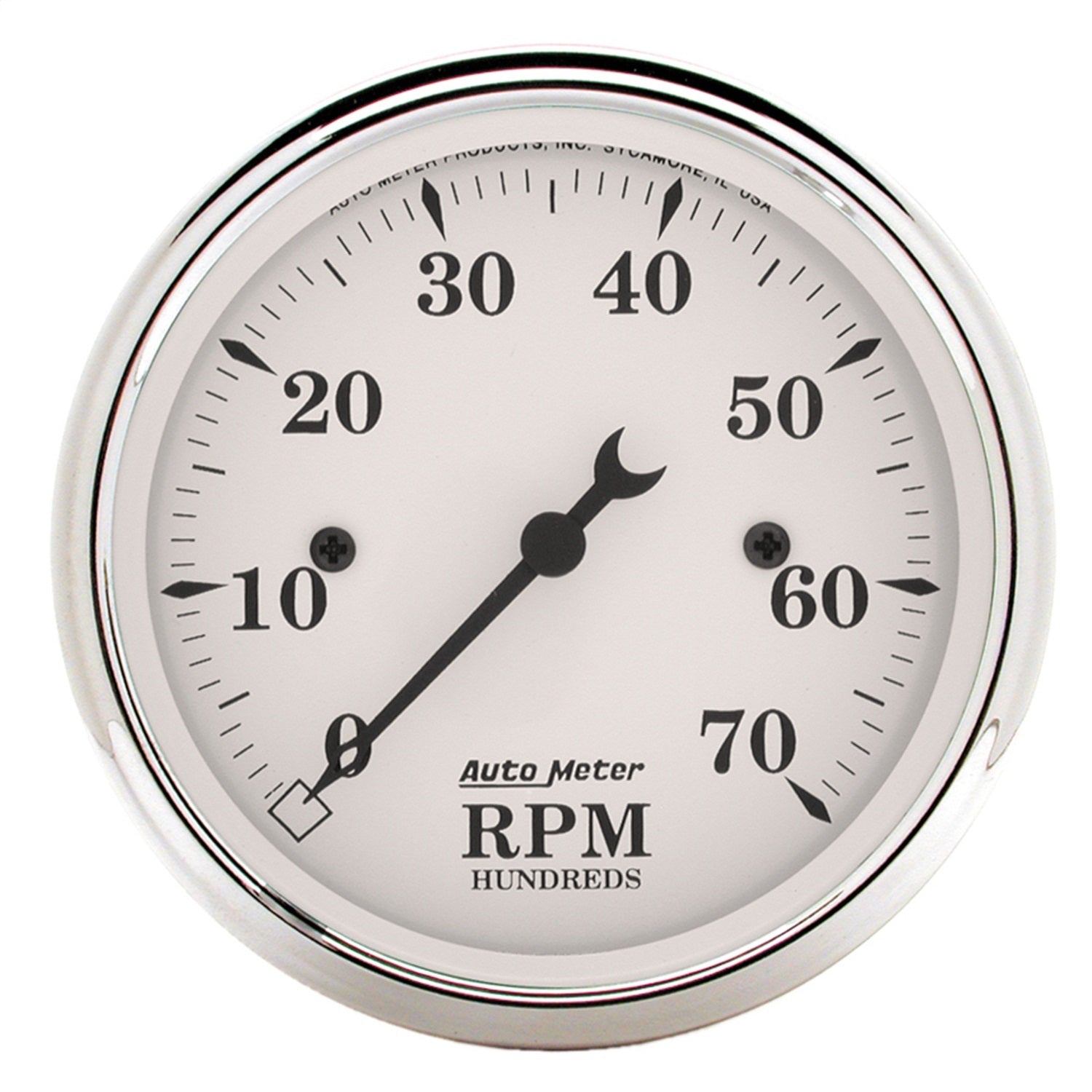 3-1/8" IN-DASH TACHOMETER, 0-7,000 RPM, OLD-TYME WHITE