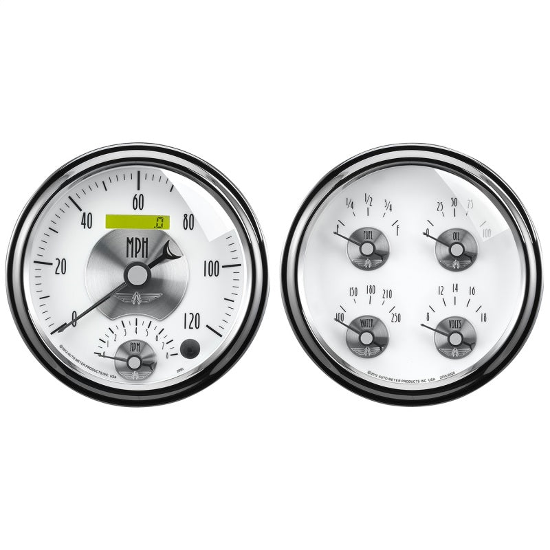 2 PC. GAUGE KIT, 5" QUAD & TACH/SPEEDO, 240-33 ?, PRESTIGE PEARL