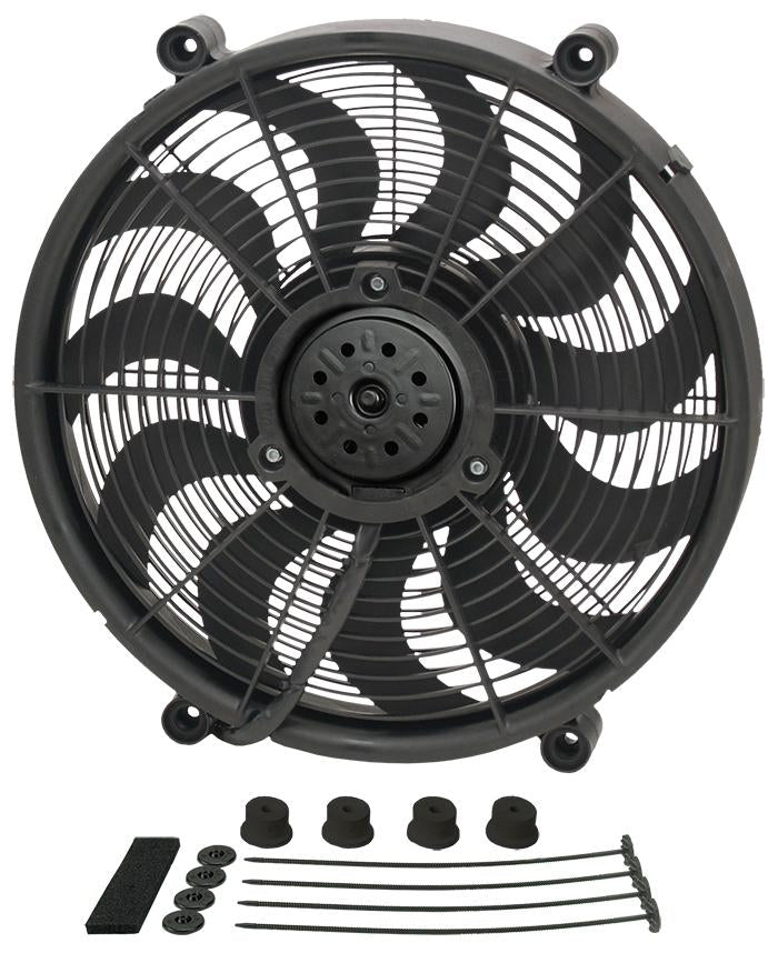 Derale 18217 17" H.O. Single Rad Pusher/Puller Fan With Standard Mount Kit