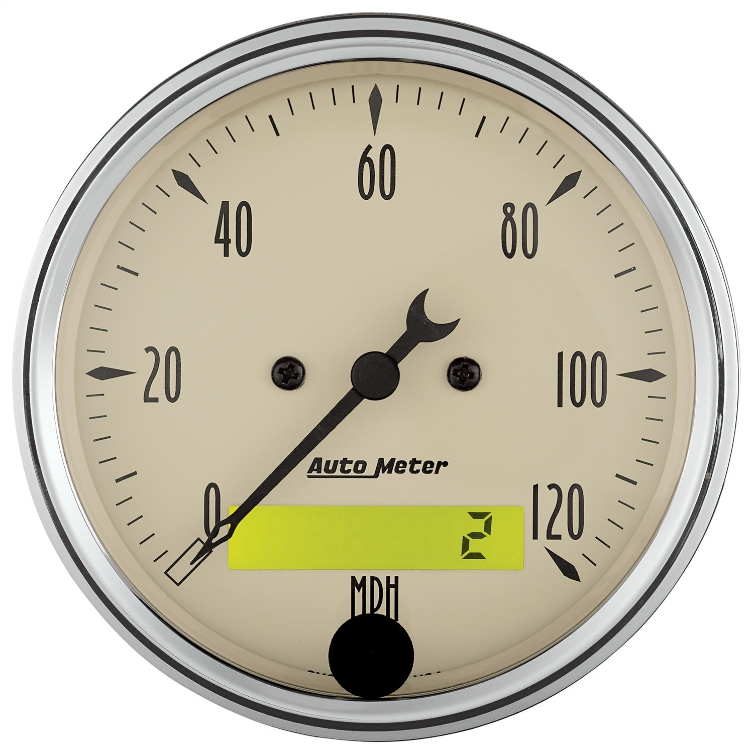 5 PC. GAUGE KIT, 3-1/8" & 2-1/16", ELEC. SPEEDOMETER, ANTIQUE BEIGE