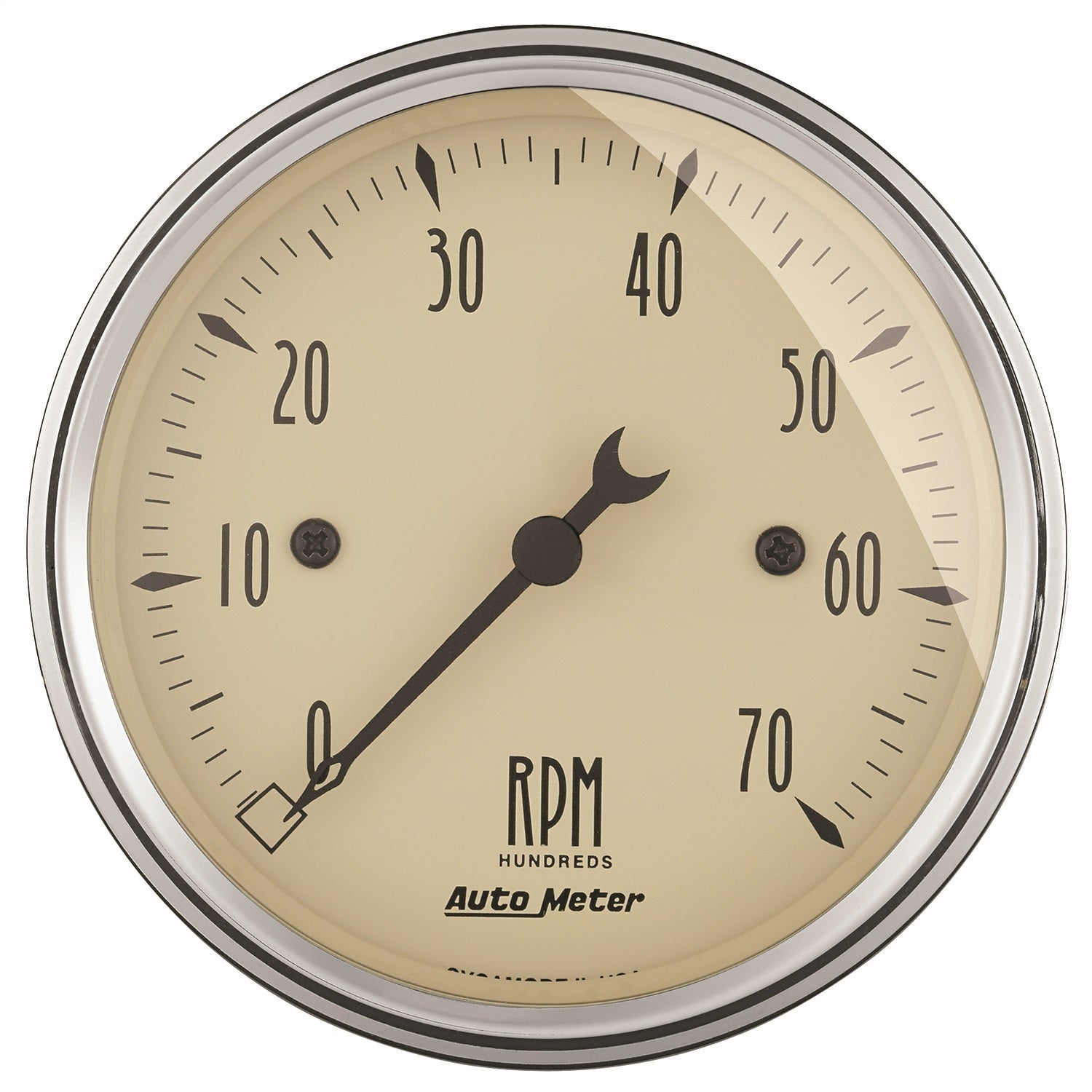 3-1/8" IN-DASH TACHOMETER, 0-7,000 RPM, ANTIQUE BEIGE