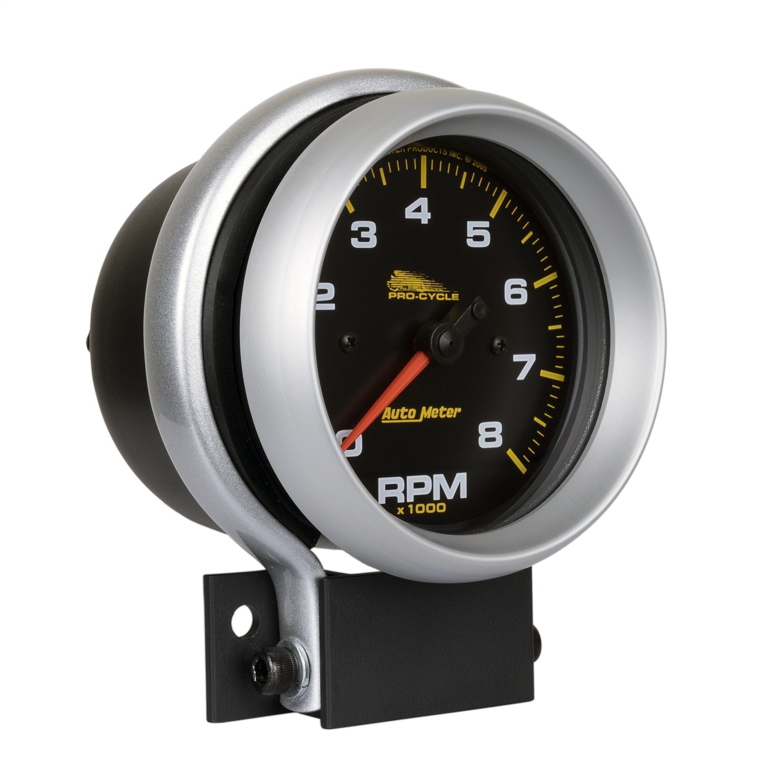 3-3/4" TACHOMETER, 0-8,000 RPM, BLACK, PRO-CYCLE