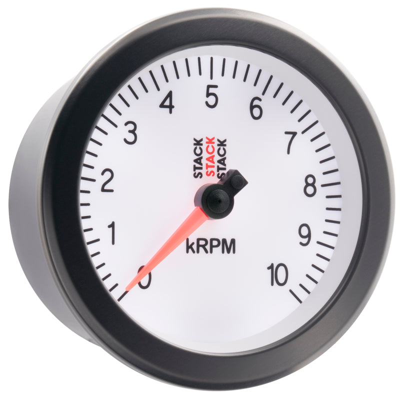 TACHOMETER, SPORT, 88MM, WHITE, 0-10K RPM