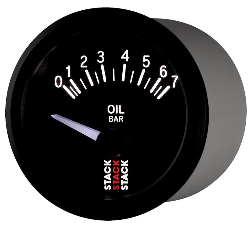 OIL PRESS, ELECTRIC, 52MM, BLACK, 0-7 BAR, M10 (M)
