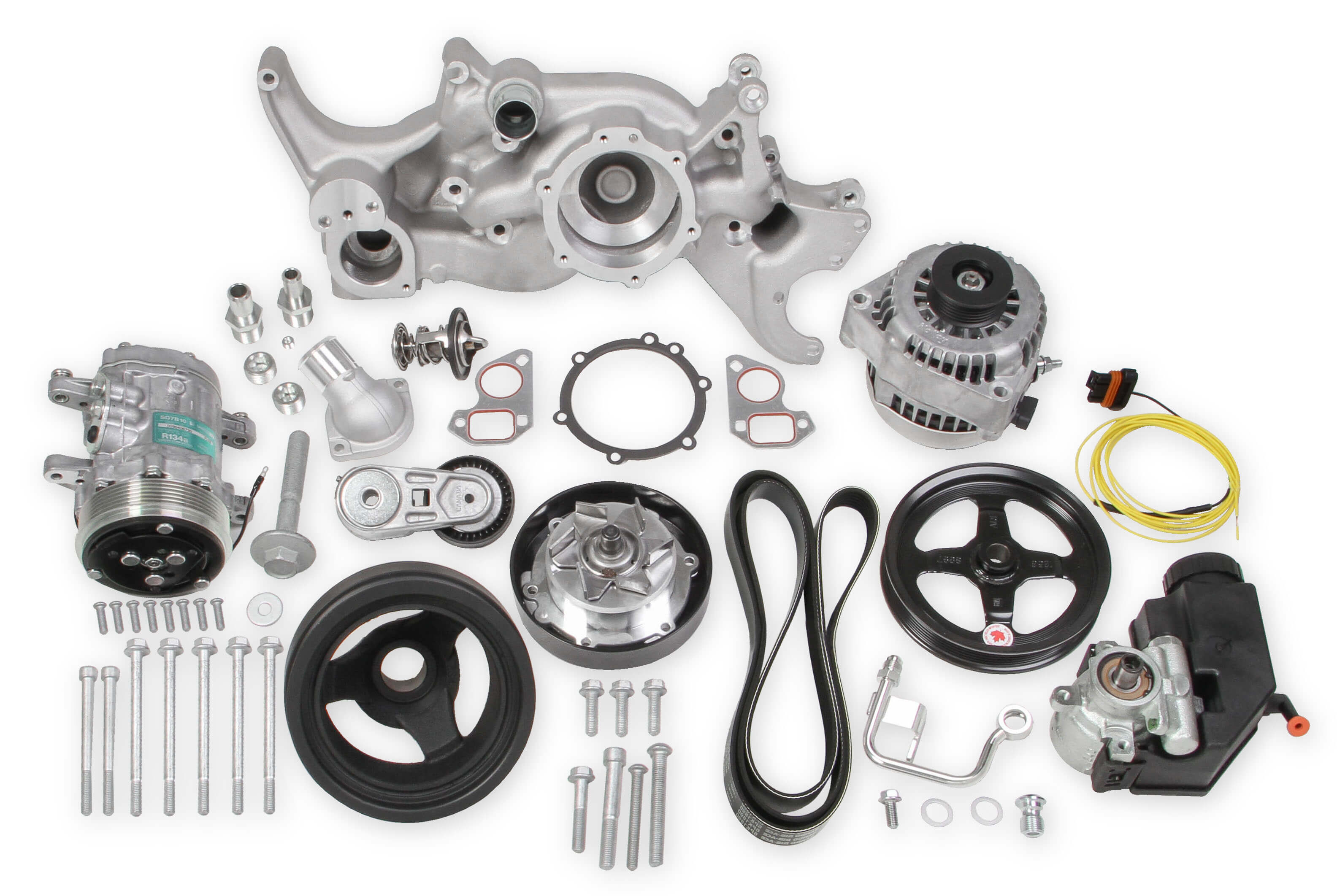 Holley 20-185 Mid-Mount Complete Accessory System - LS Engine Drive