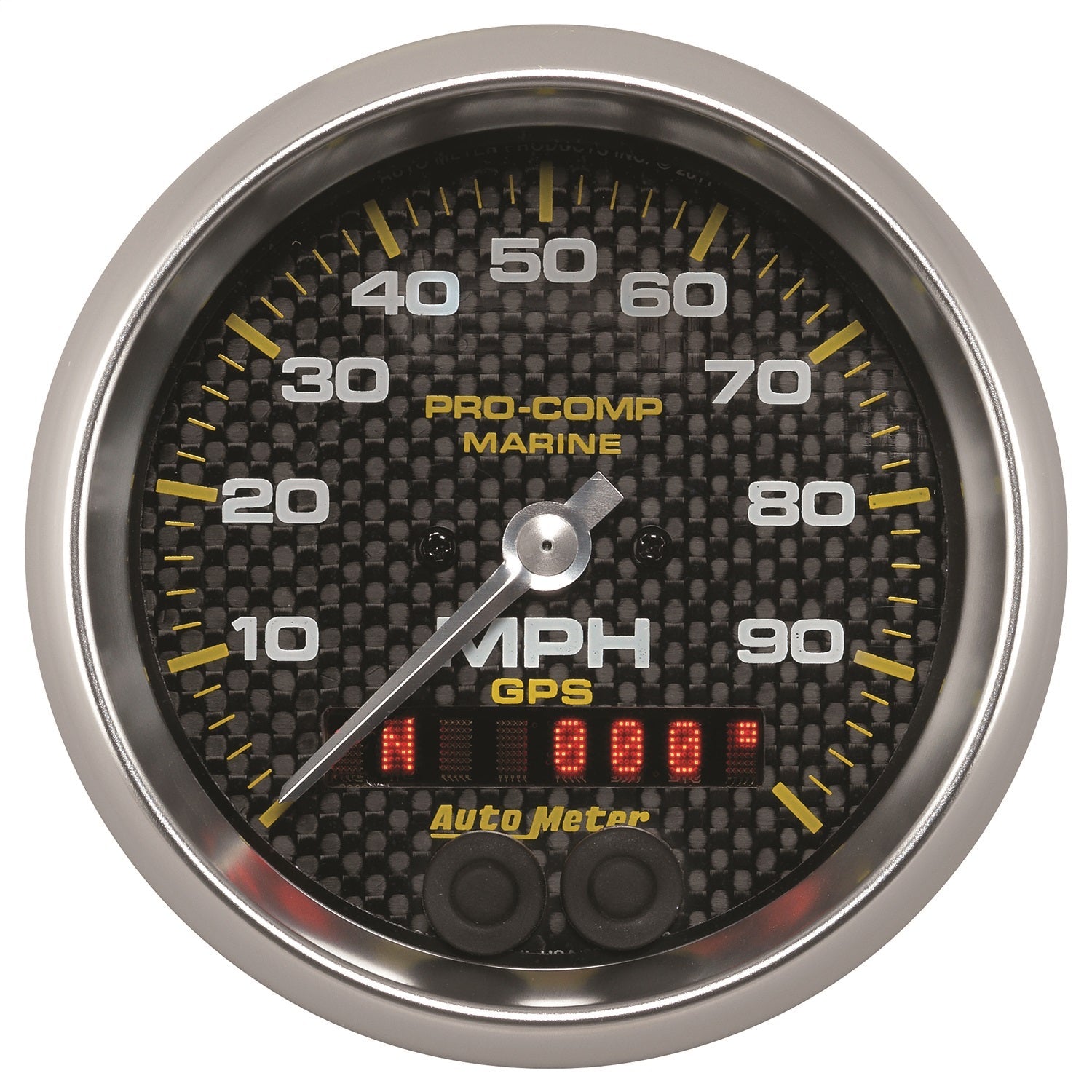 3-3/8" GPS SPEEDOMETER, 0-100 MPH, MARINE CARBON FIBER