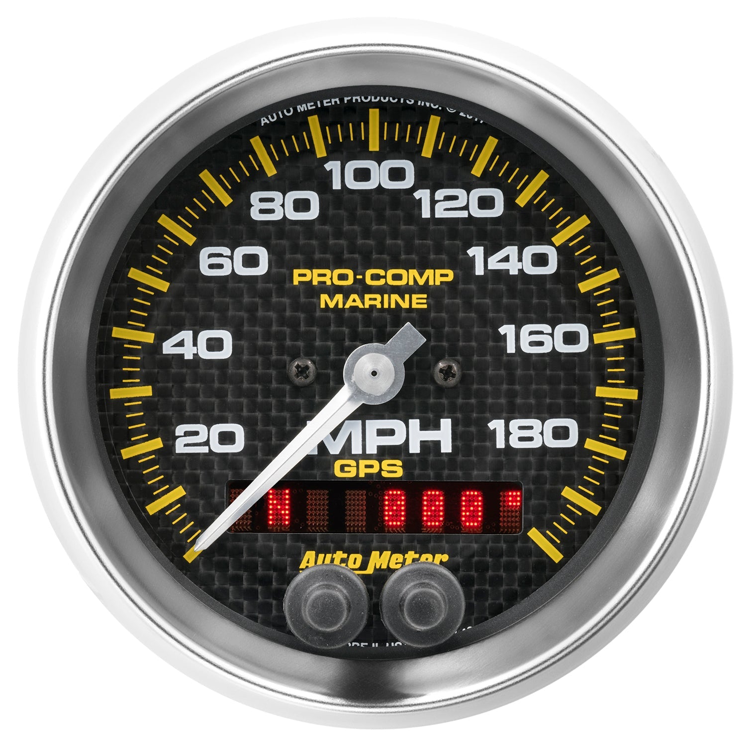3-3/8" GPS SPEEDOMETER, 0-200 MPH, MARINE CARBON FIBER