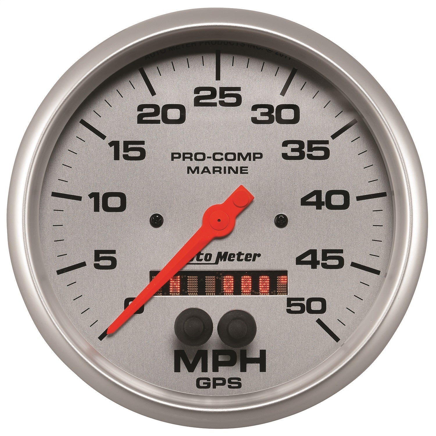 5" GPS SPEEDOMETER, 0-50 MPH, MARINE SILVER ULTRA-LITE