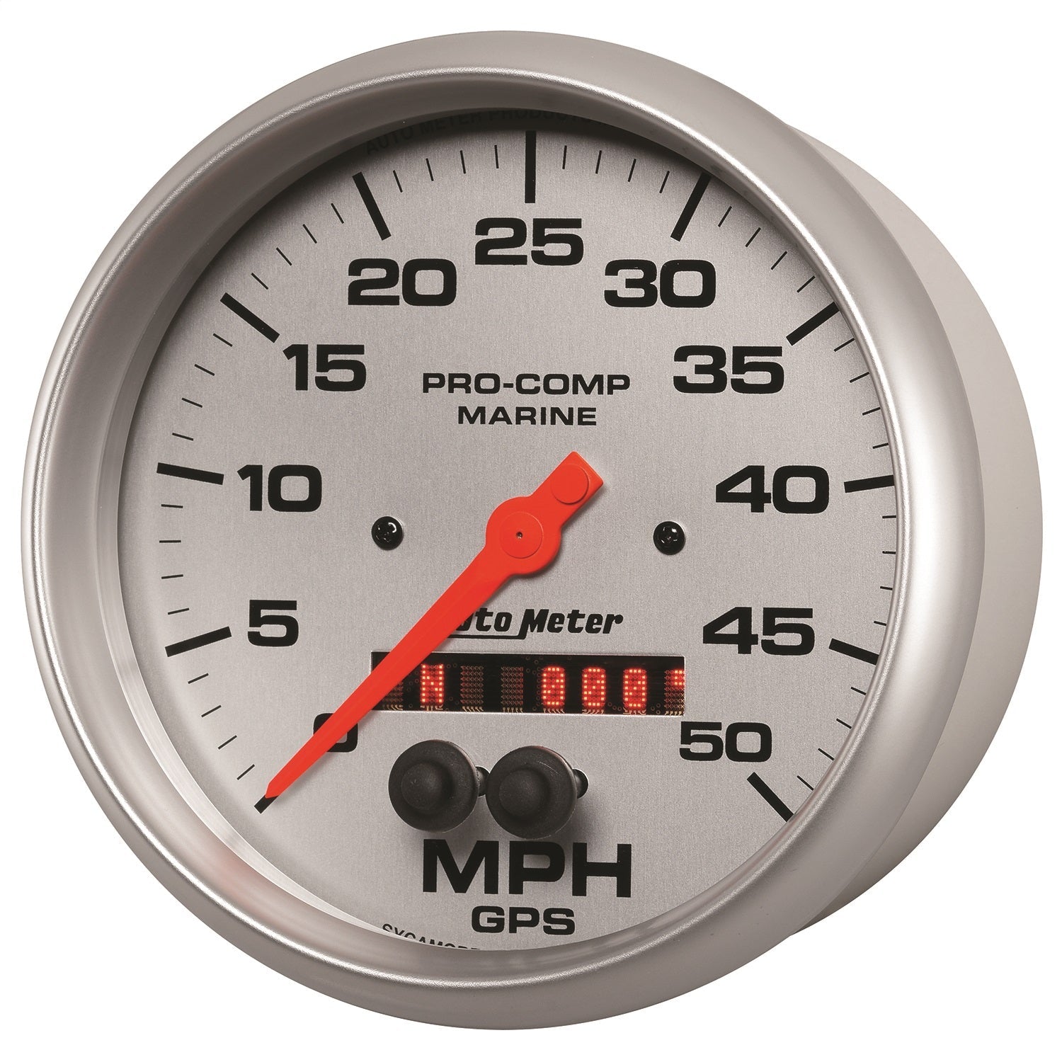 5" GPS SPEEDOMETER, 0-50 MPH, MARINE SILVER ULTRA-LITE