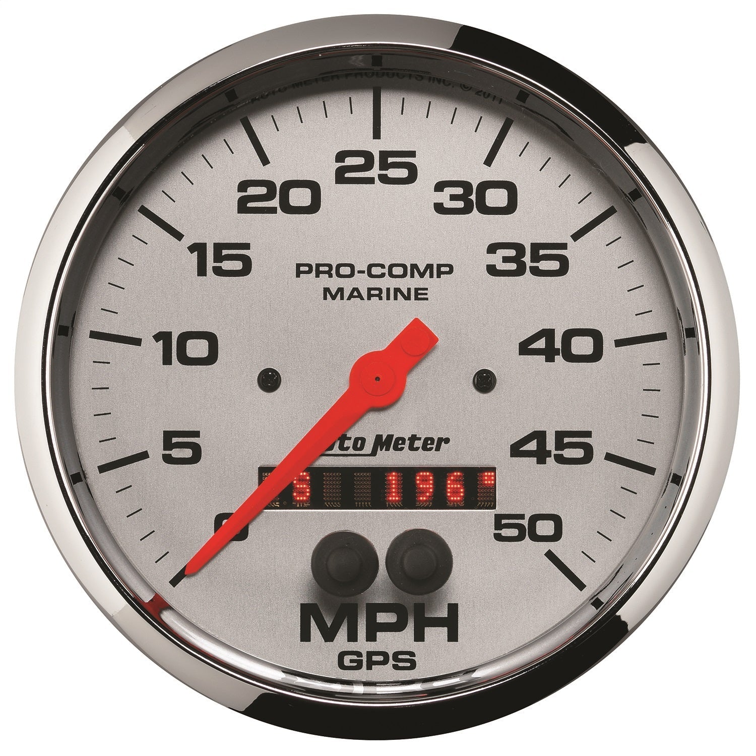 5" GPS SPEEDOMETER, 0-50 MPH, MARINE CHROME ULTRA-LITE