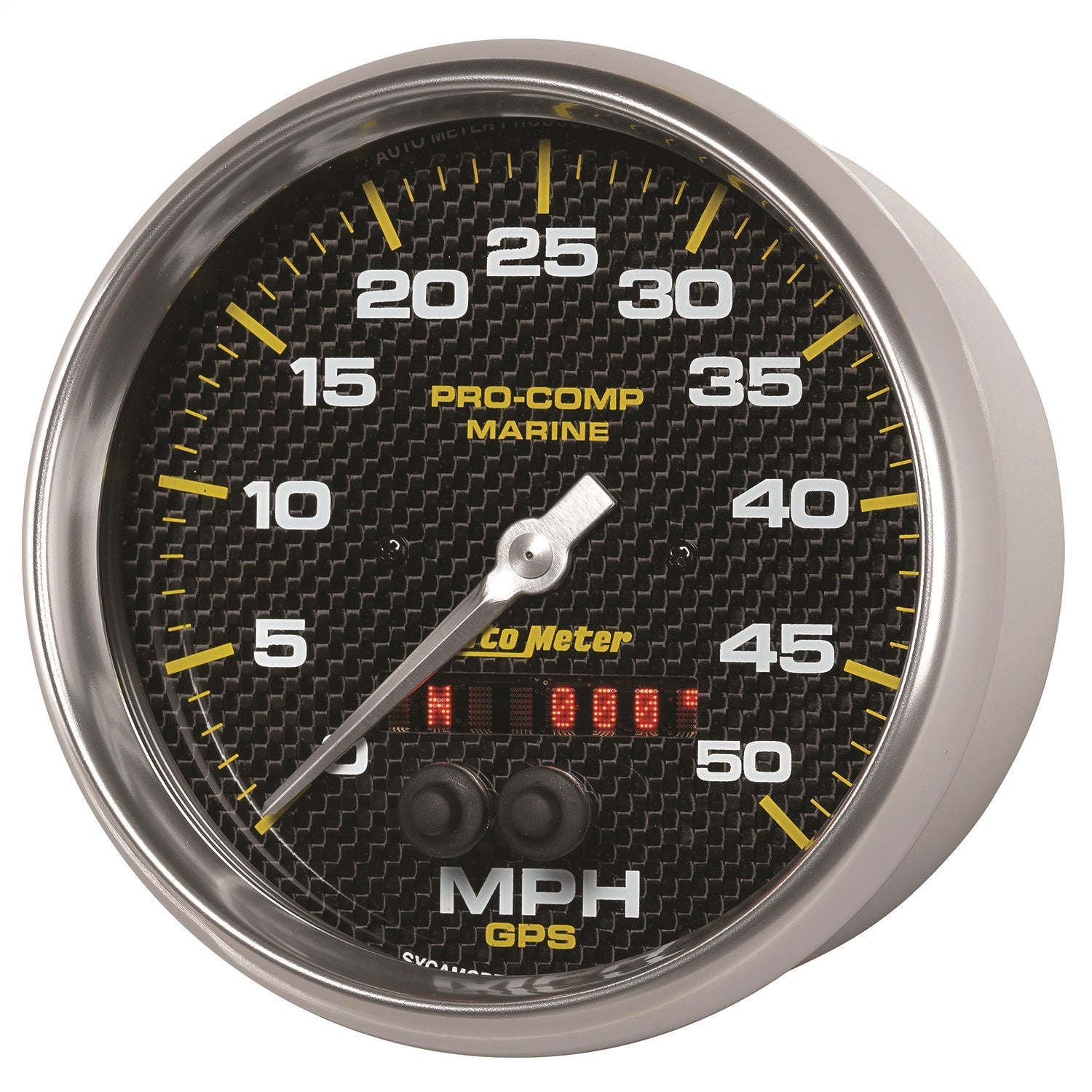 5" GPS SPEEDOMETER, 0-50 MPH, MARINE CARBON FIBER