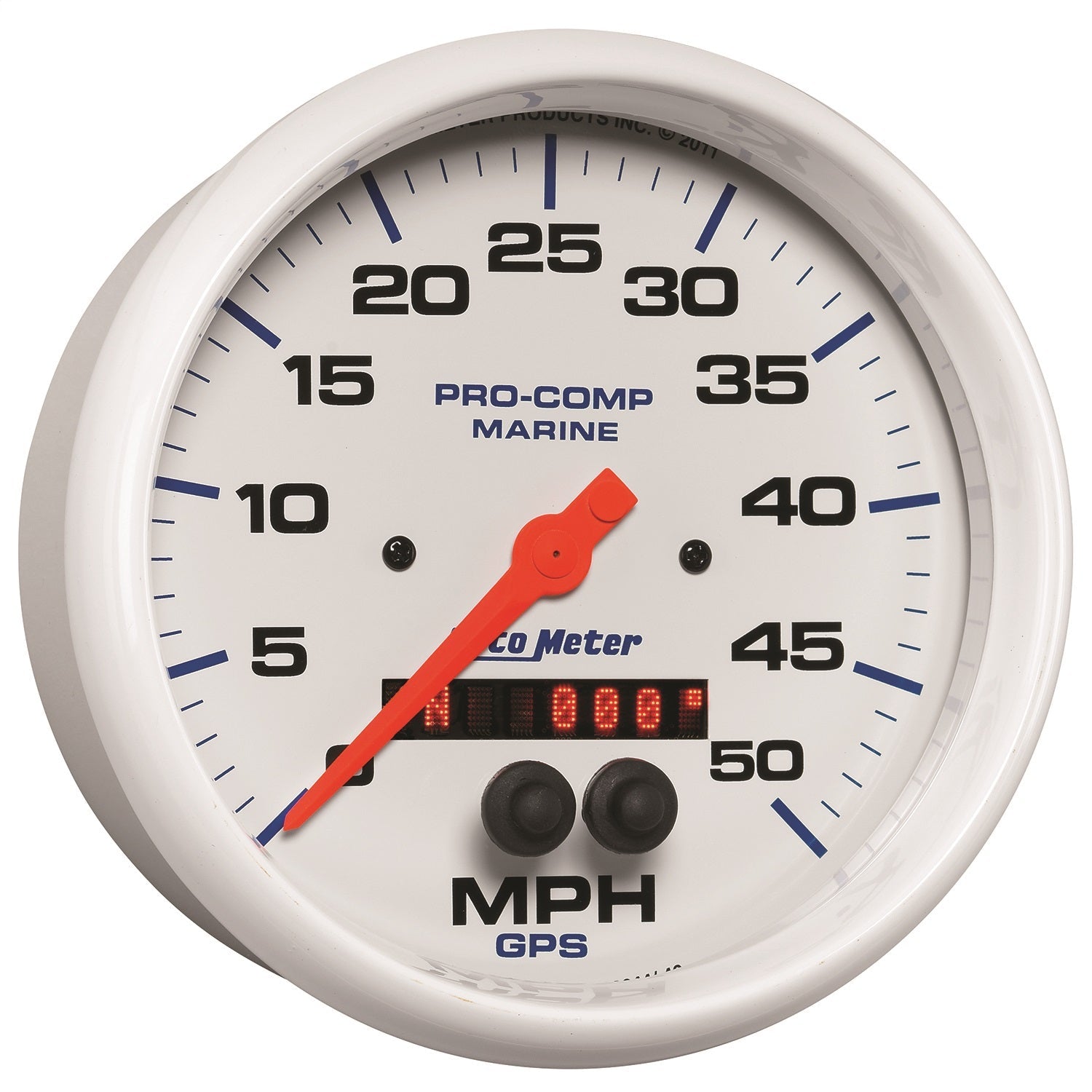 5" GPS SPEEDOMETER, 0-50 MPH, MARINE WHITE