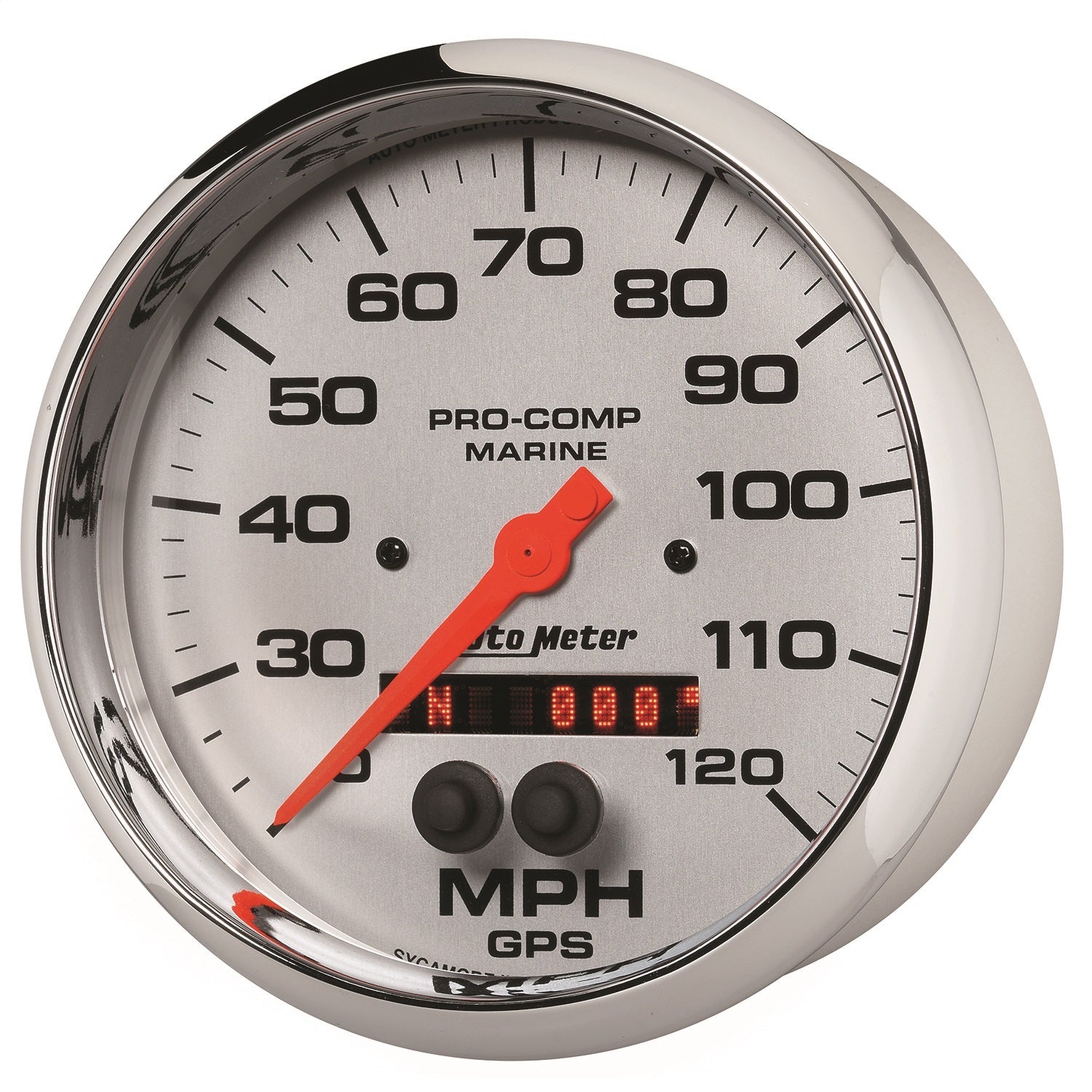 5" GPS SPEEDOMETER, 0-120 MPH, MARINE CHROME ULTRA-LITE