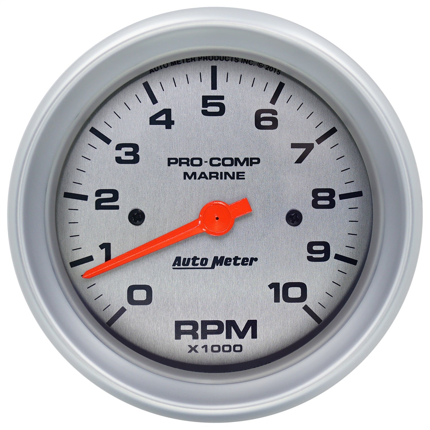 3-3/8" IN-DASH TACHOMETER, 0-10,000 RPM, MARINE SILVER ULTRA-LITE
