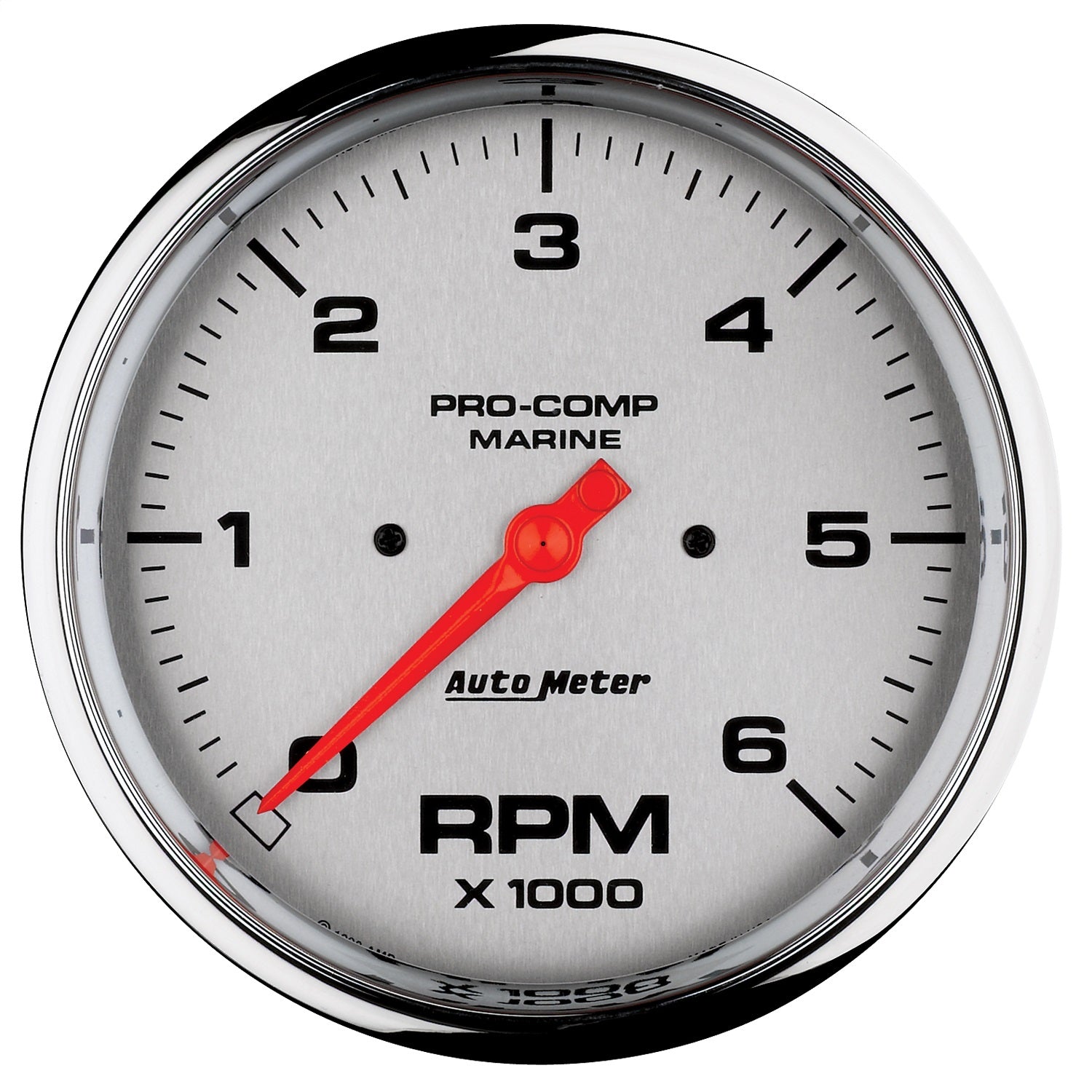 5" IN-DASH TACHOMETER, 0-6,000 RPM, MARINE CHROME ULTRA-LITE