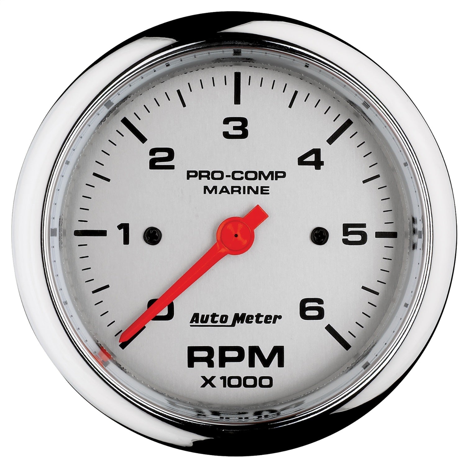 3-3/8" IN-DASH TACHOMETER, 0-6,000 RPM, MARINE CHROME ULTRA-LITE