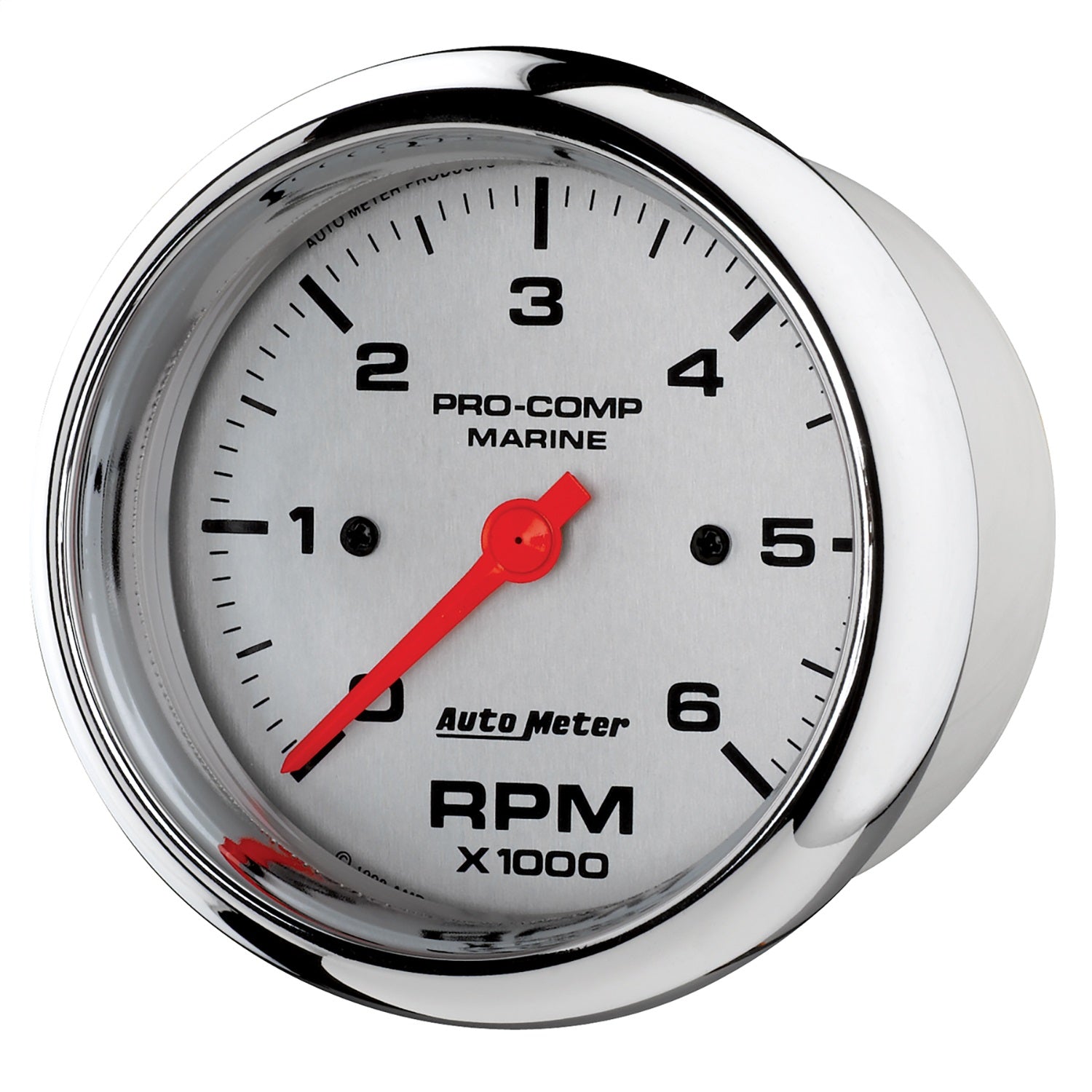 3-3/8" IN-DASH TACHOMETER, 0-6,000 RPM, MARINE CHROME ULTRA-LITE