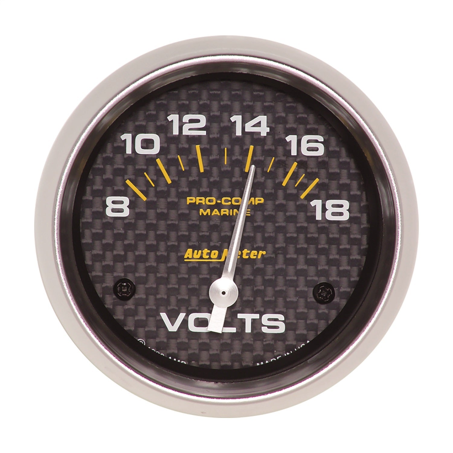 2-5/8" VOLTMETER, 8-18V, MARINE CARBON FIBER