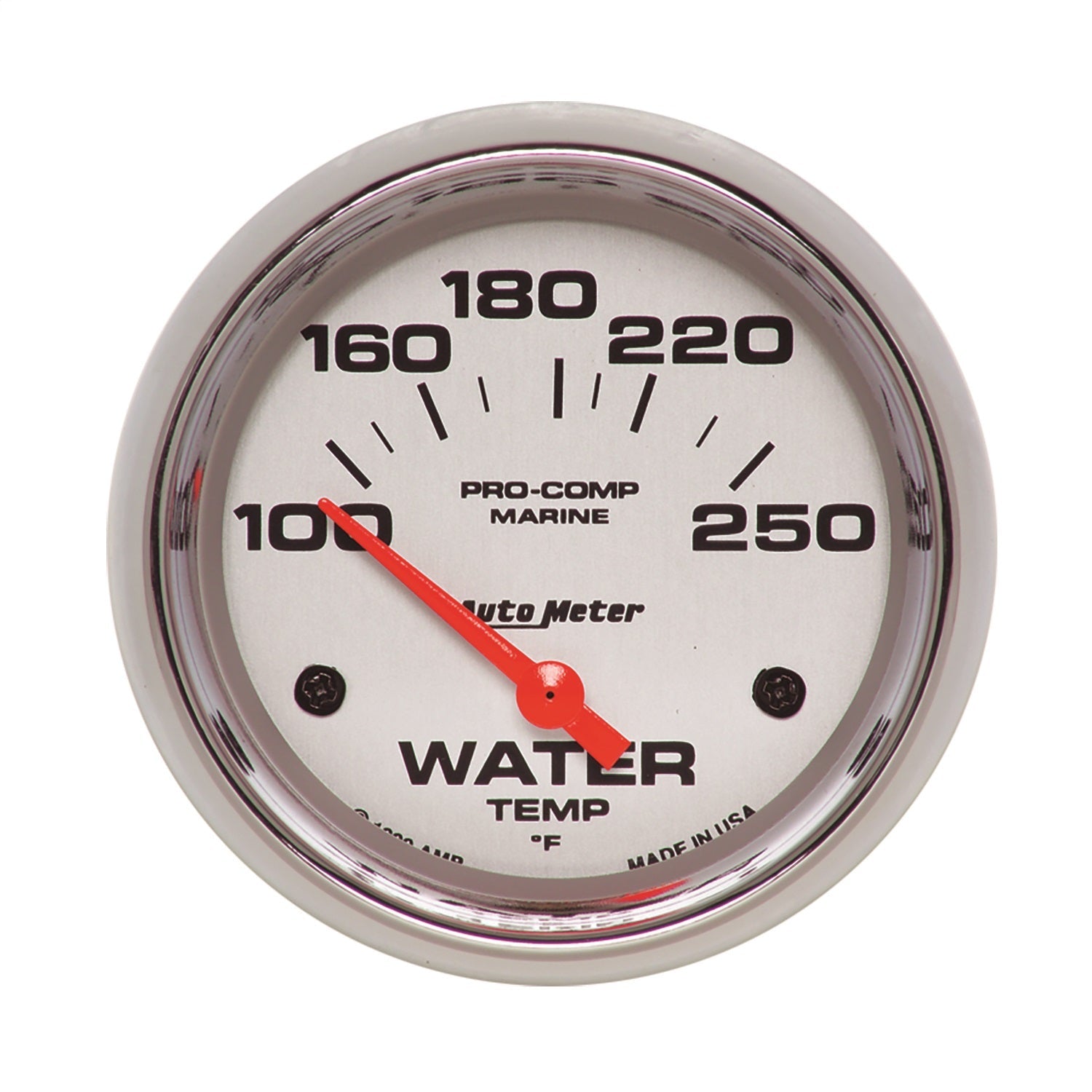 2-5/8" WATER TEMPERATURE, 100-250 °F, MARINE CHROME ULTRA-LITE