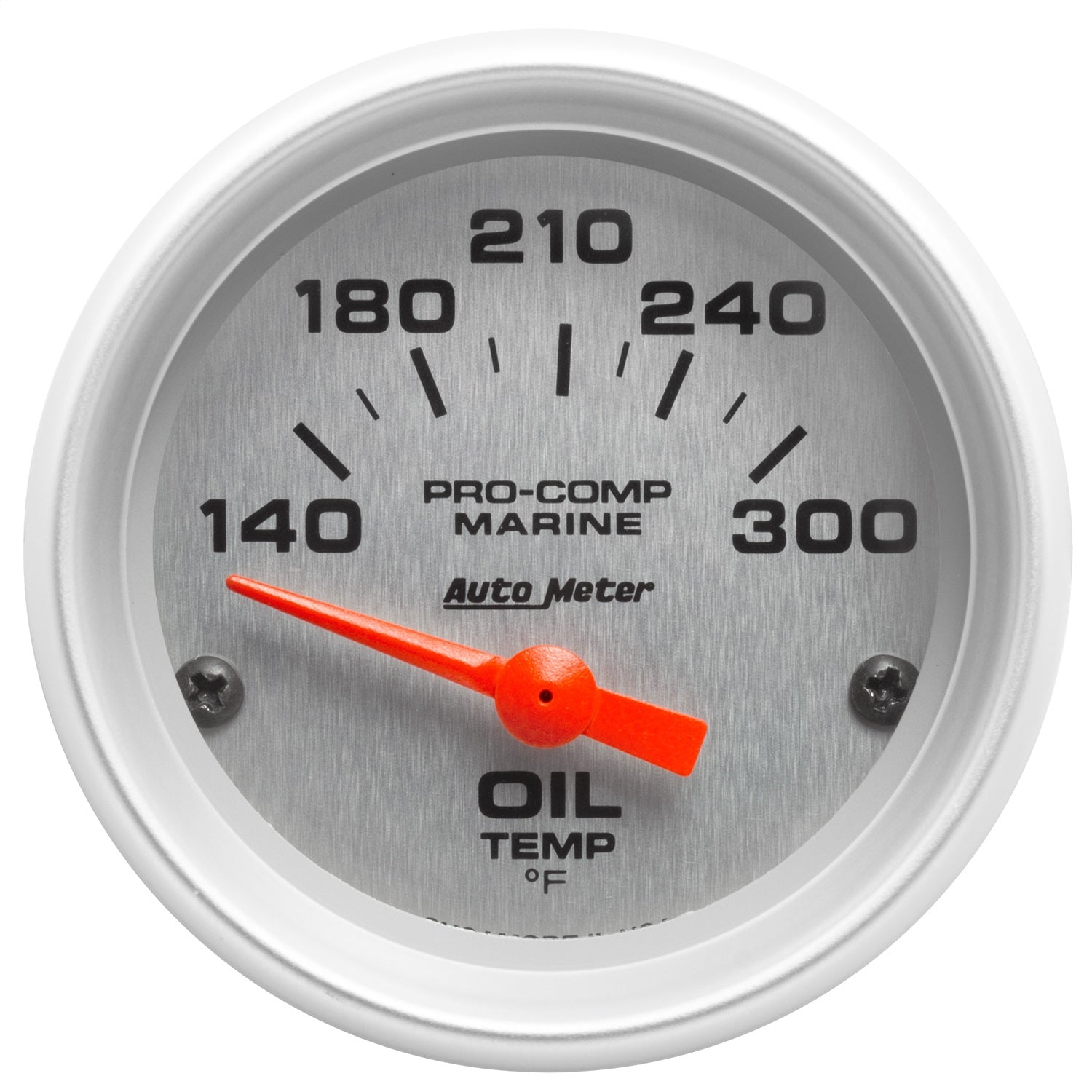 2-1/16" OIL TEMPERATURE, 140-340 °F, MARINE SILVER ULTRA-LITE