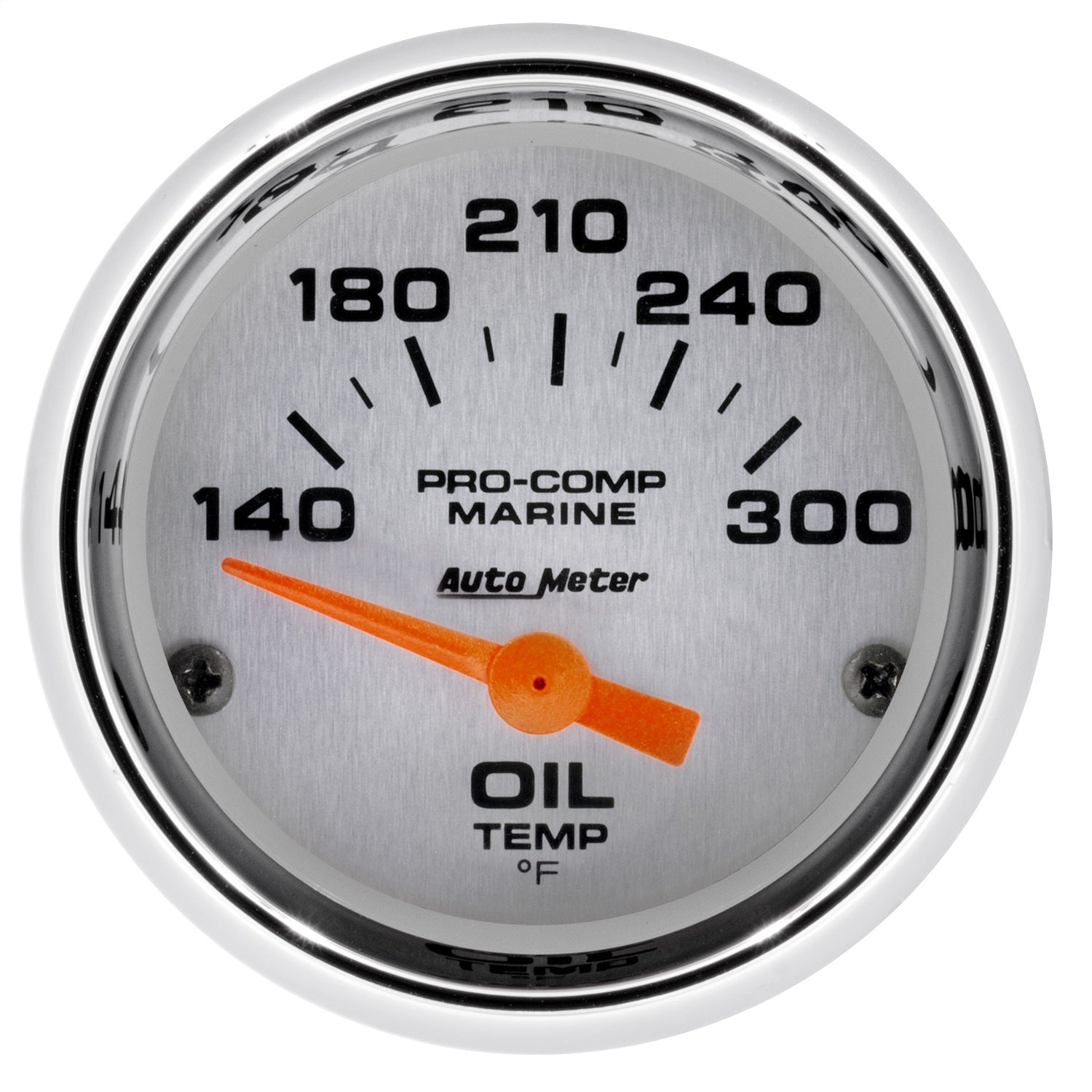 2-1/16" OIL TEMPERATURE, 140-340 °F, MARINE CHROME ULTRA-LITE
