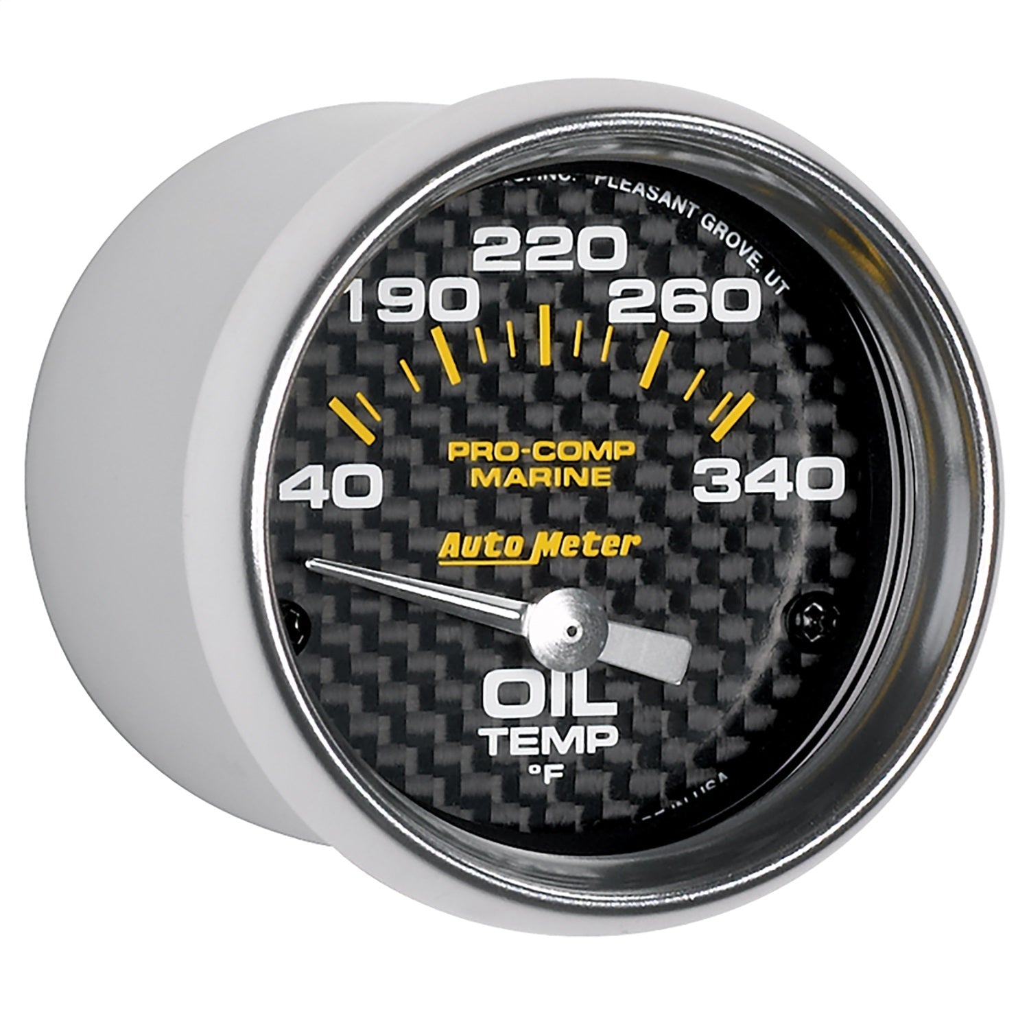 2-1/16" OIL TEMPERATURE, 140-340 °F, MARINE CARBON FIBER