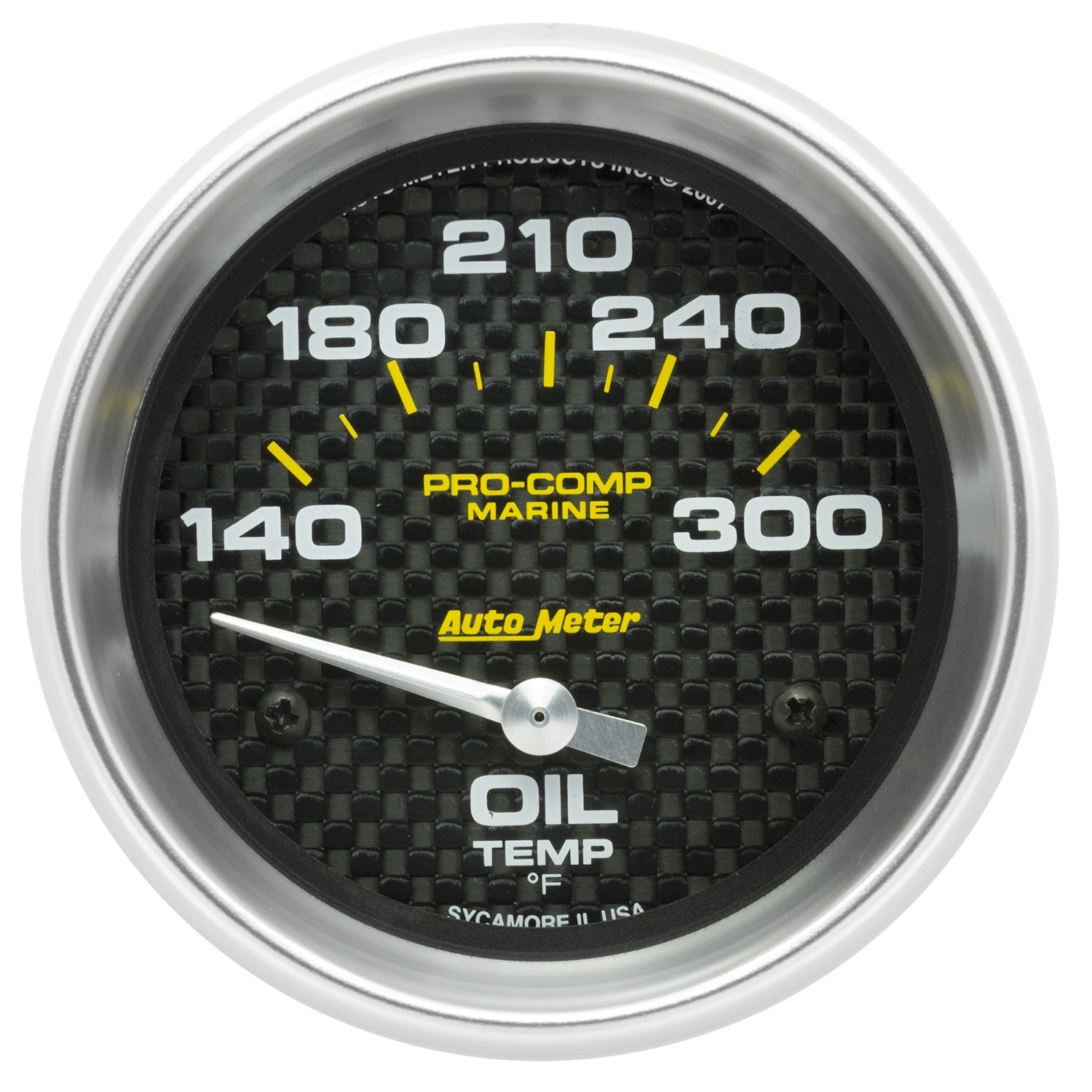 2-5/8" OIL TEMPERATURE, 140-340 °F, MARINE CARBON FIBER