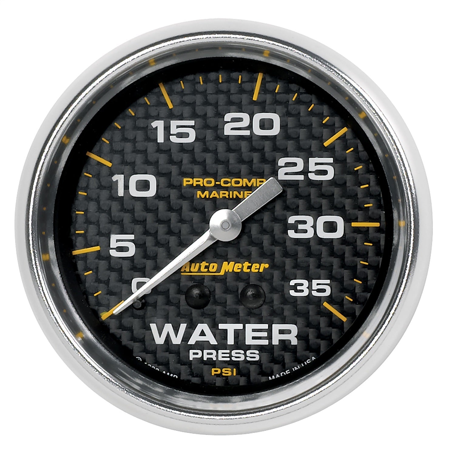 2-5/8" WATER PRESSURE, 0-35 PSI, MARINE CARBON FIBER