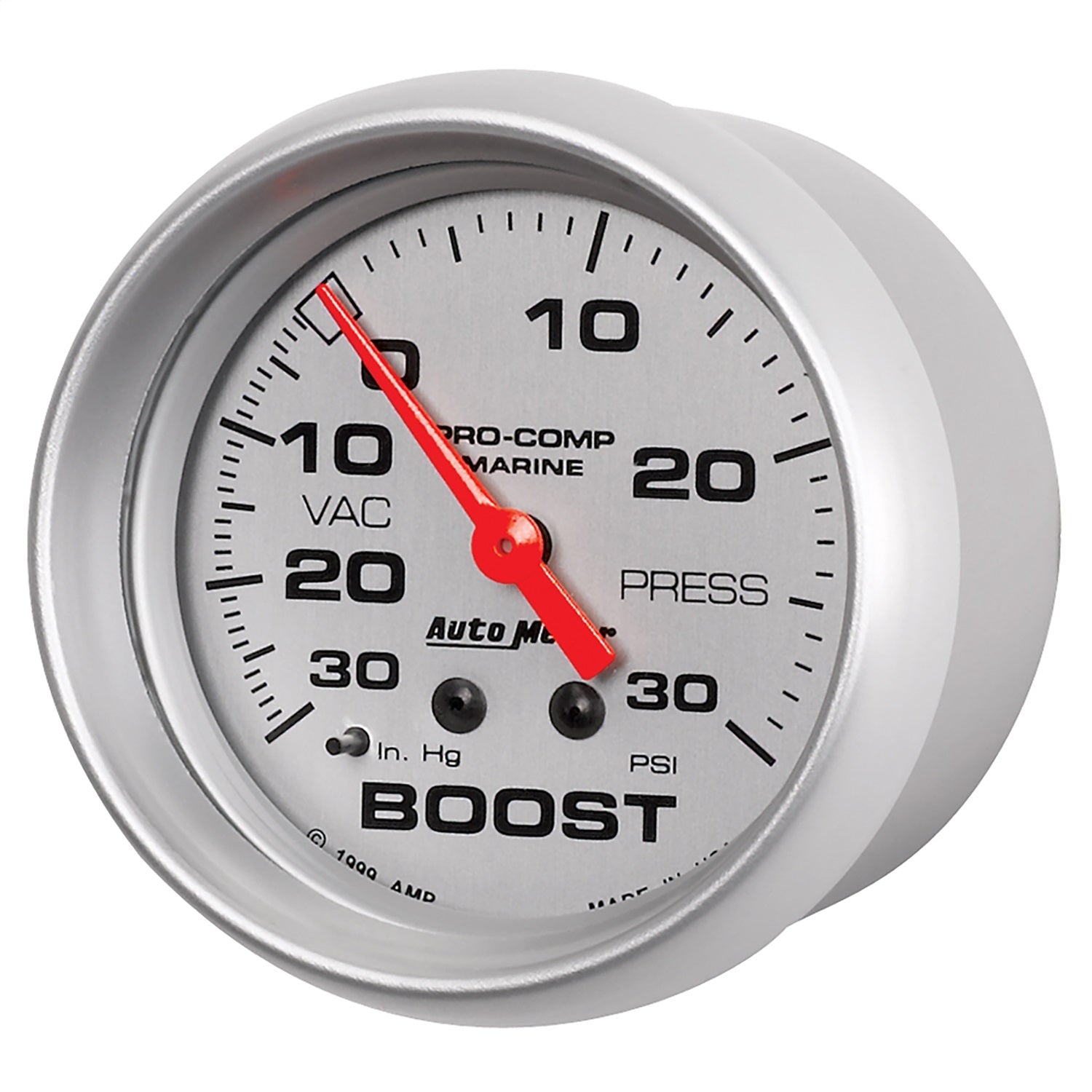 2-5/8" VACUUM/BOOST, 30 IN HG/20 PSI, MARINE SILVER ULTRA-LITE