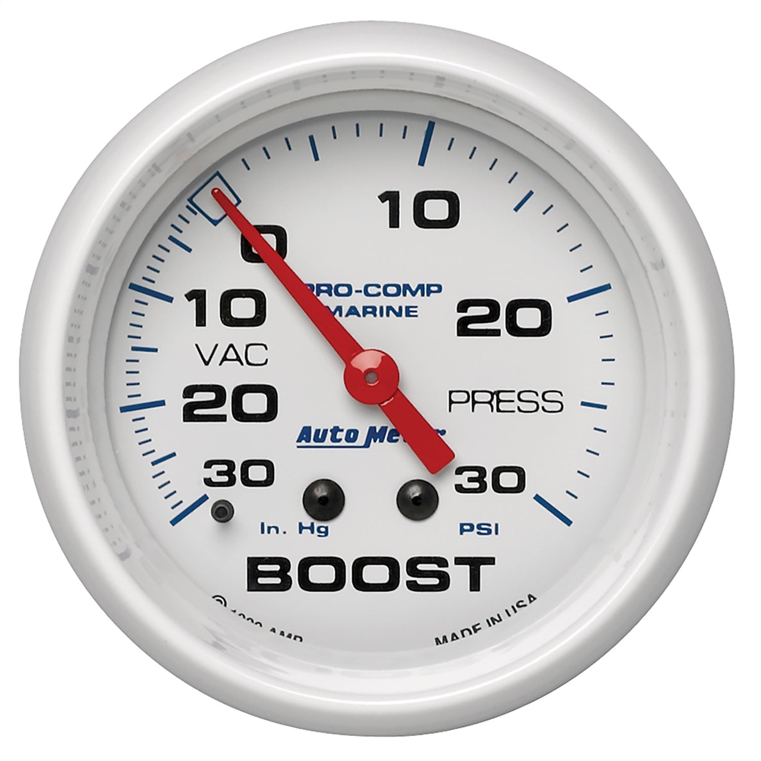 2-5/8" VACUUM/BOOST, 30 IN HG/20 PSI, MARINE WHITE