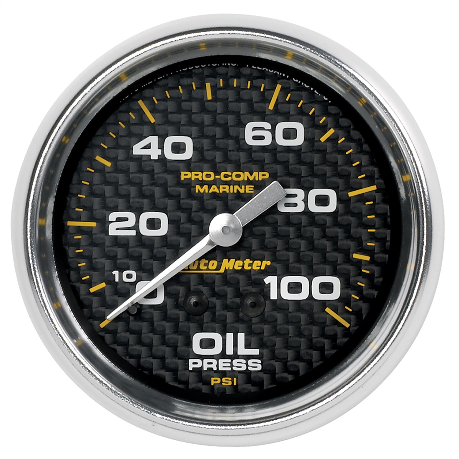 2-5/8" OIL PRESSURE, 0-100 PSI, MARINE CARBON FIBER