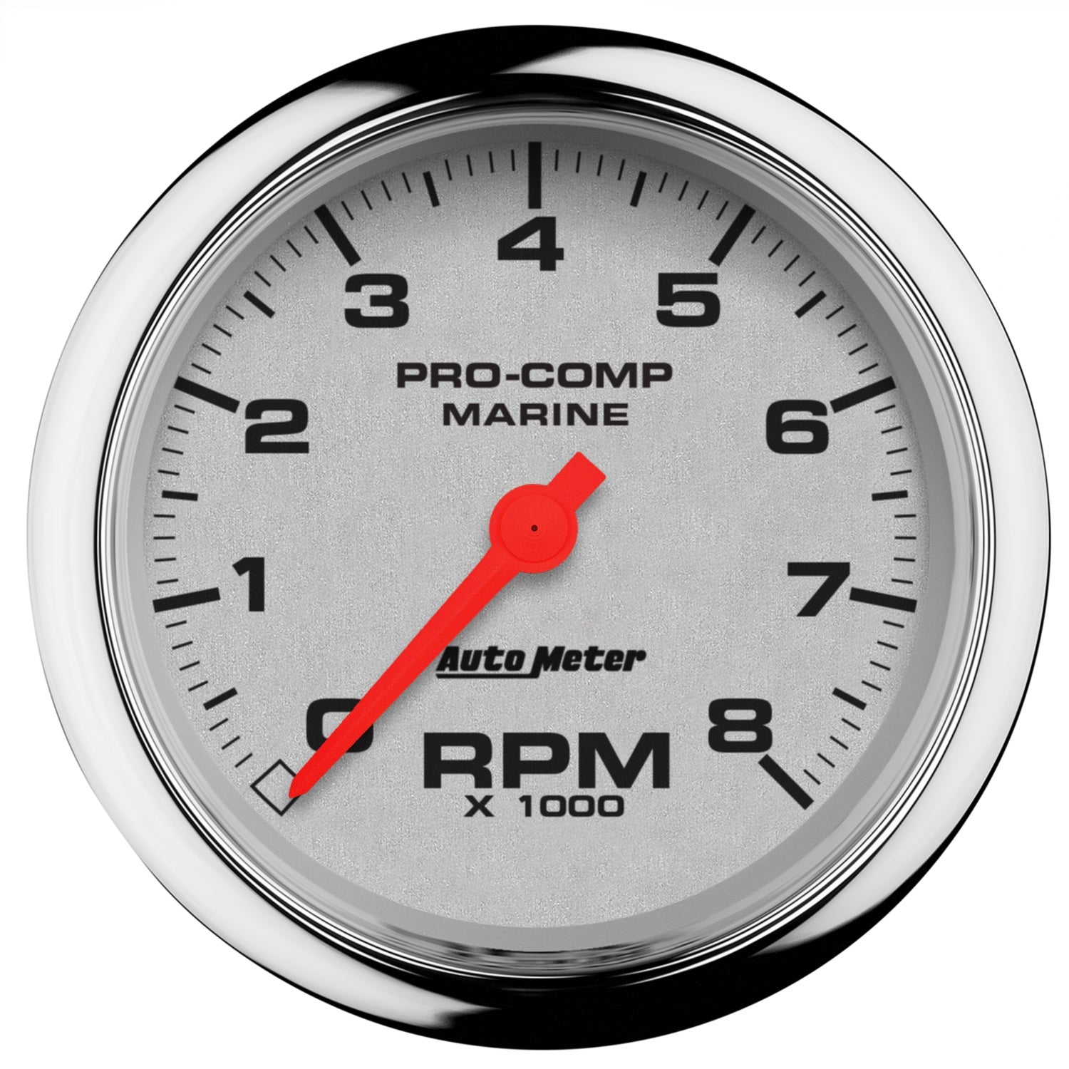 3-3/8" IN-DASH TACHOMETER, 0-8,000 RPM, MARINE CHROME ULTRA-LITE
