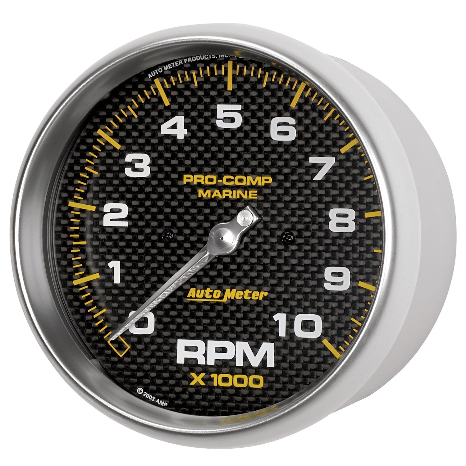 5" IN-DASH TACHOMETER, 0-10,000 RPM, MARINE CARBON FIBER