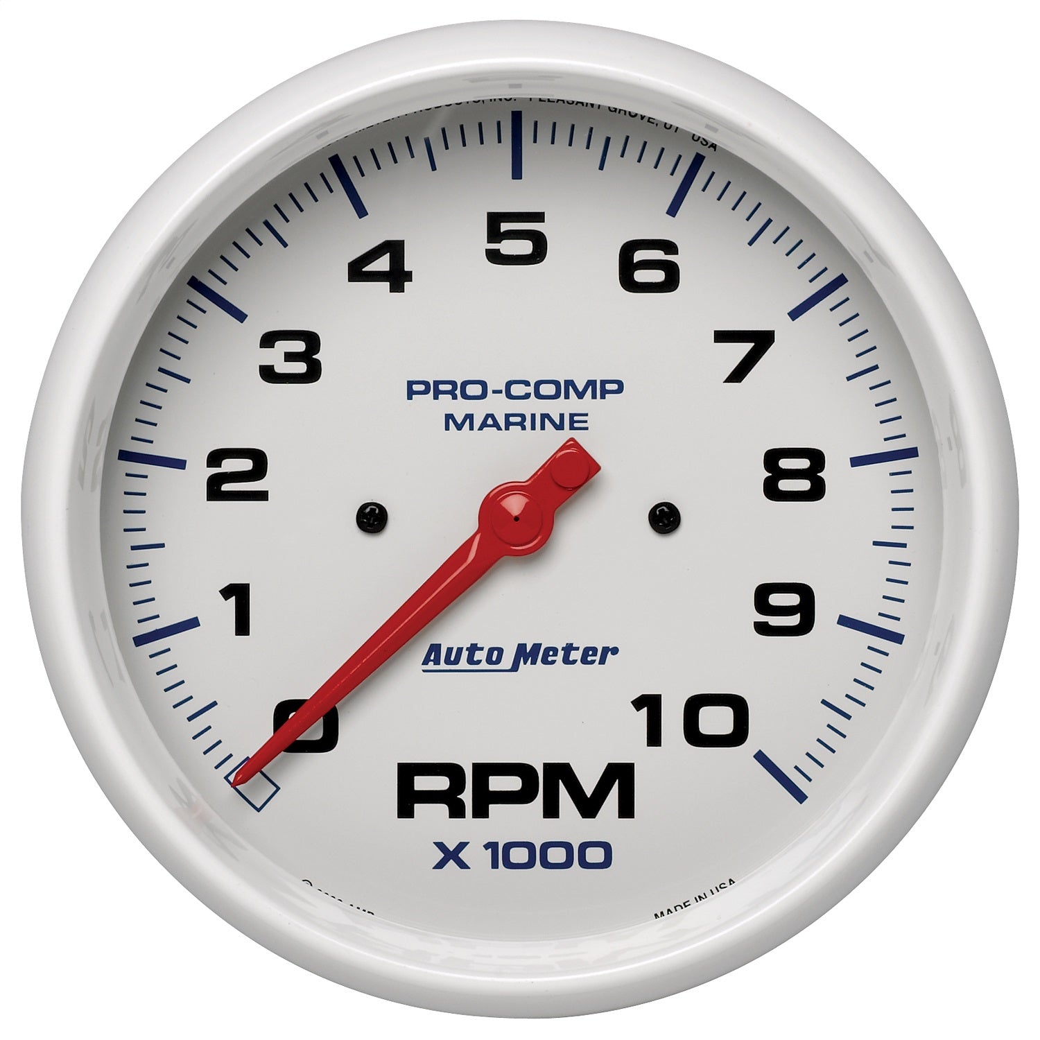 5" IN-DASH TACHOMETER, 0-10,000 RPM, MARINE WHITE
