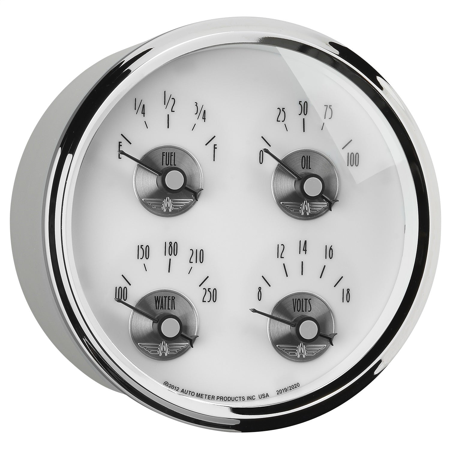 5" QUAD GAUGE, 100 PSI/100-250 °F/8-18V/240-33 ?, PRESTIGE PEARL