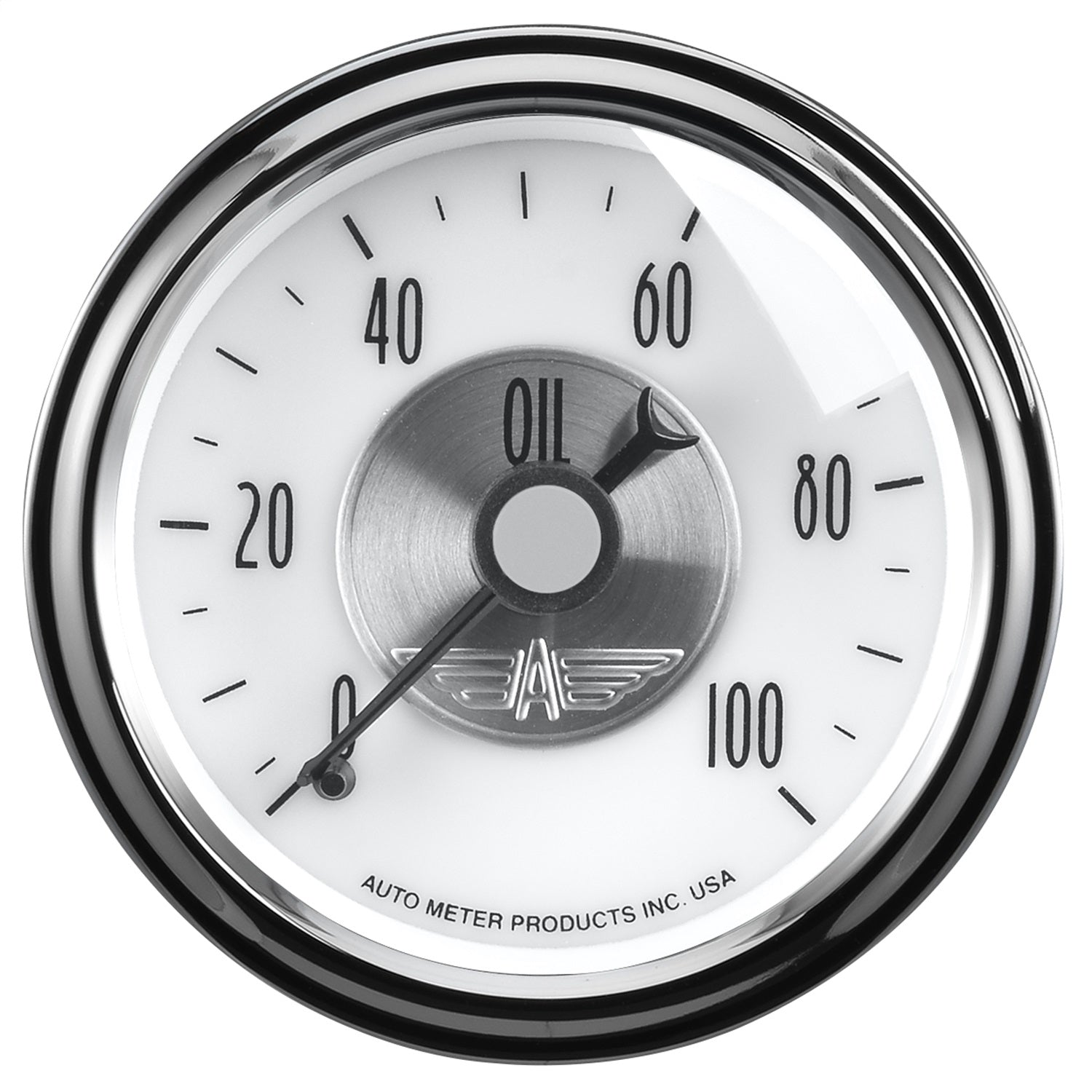 2-1/16" OIL PRESSURE, 0-100 PSI, PRESTIGE PEARL