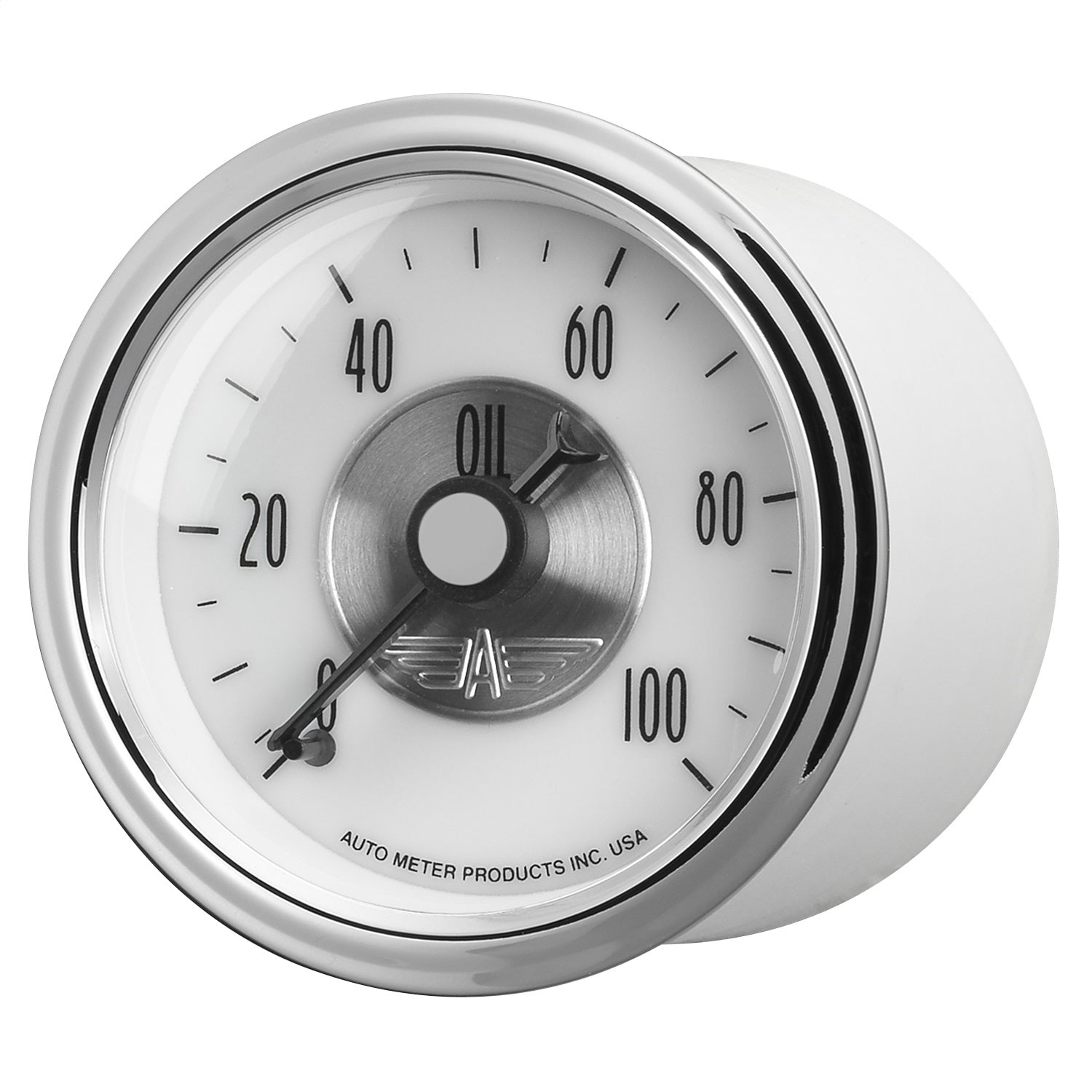 2-1/16" OIL PRESSURE, 0-100 PSI, PRESTIGE PEARL